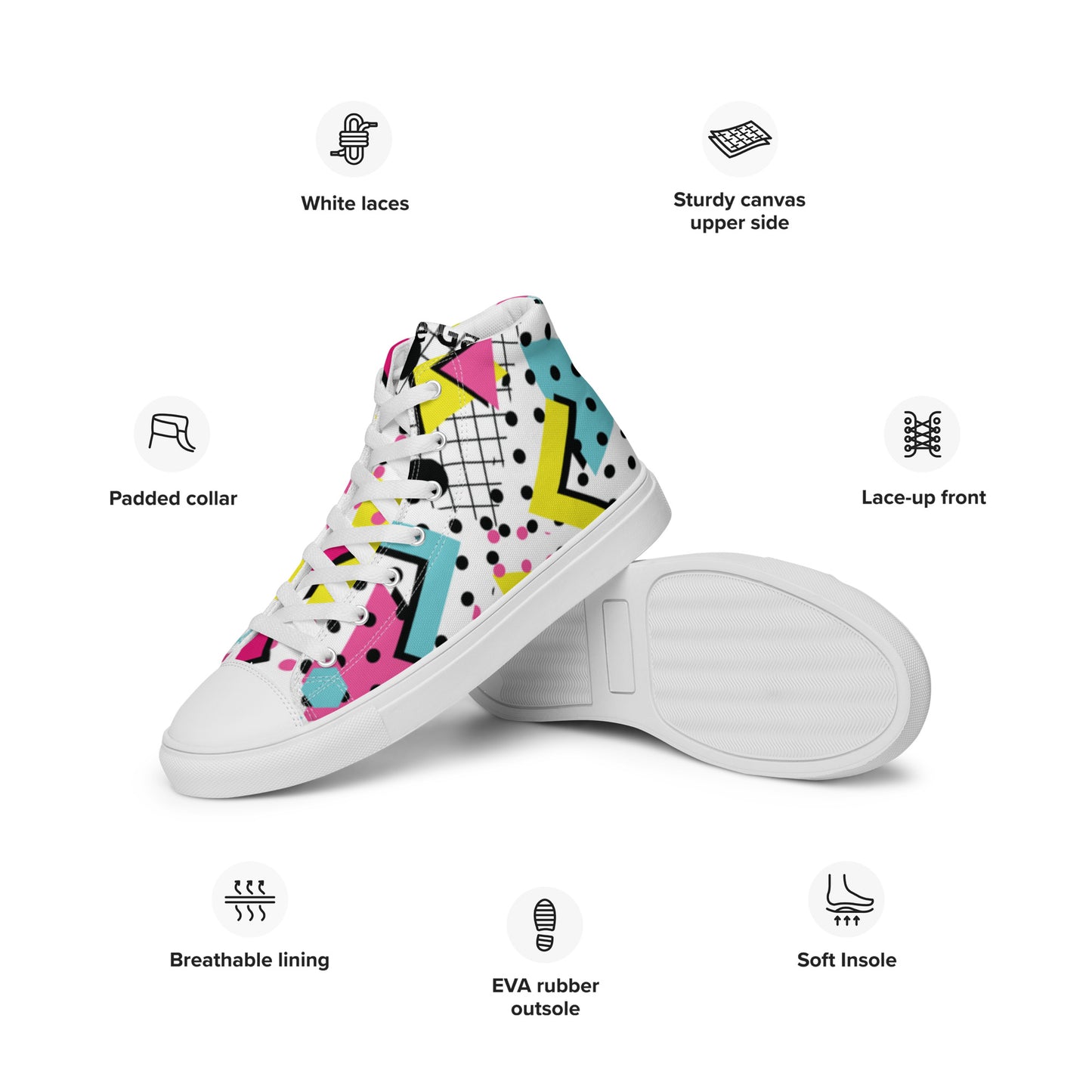 Women’s high top canvas shoes
