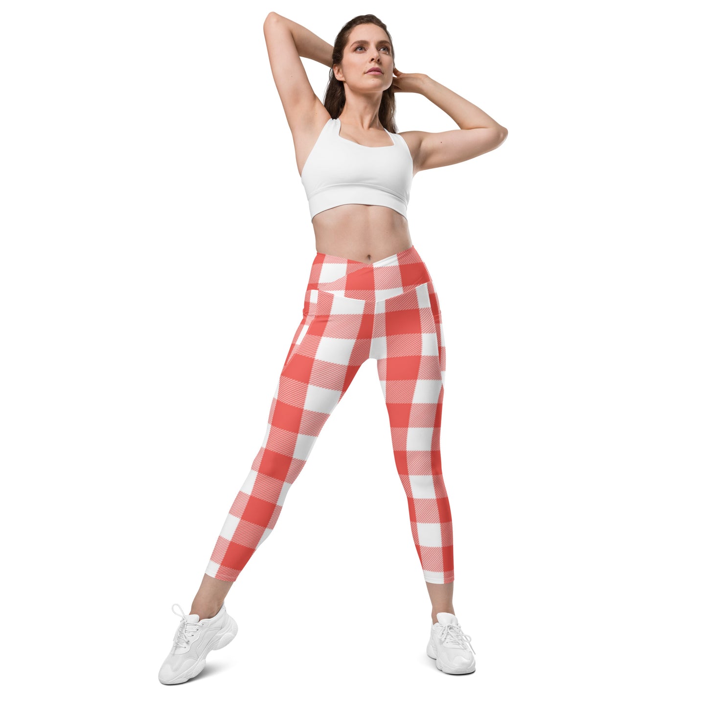 Crossover leggings with pockets