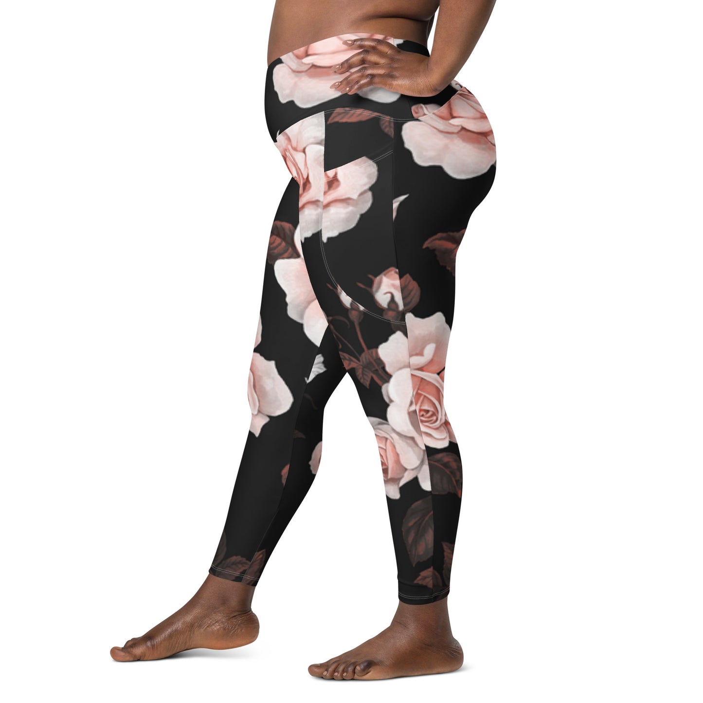 Crossover leggings with pockets