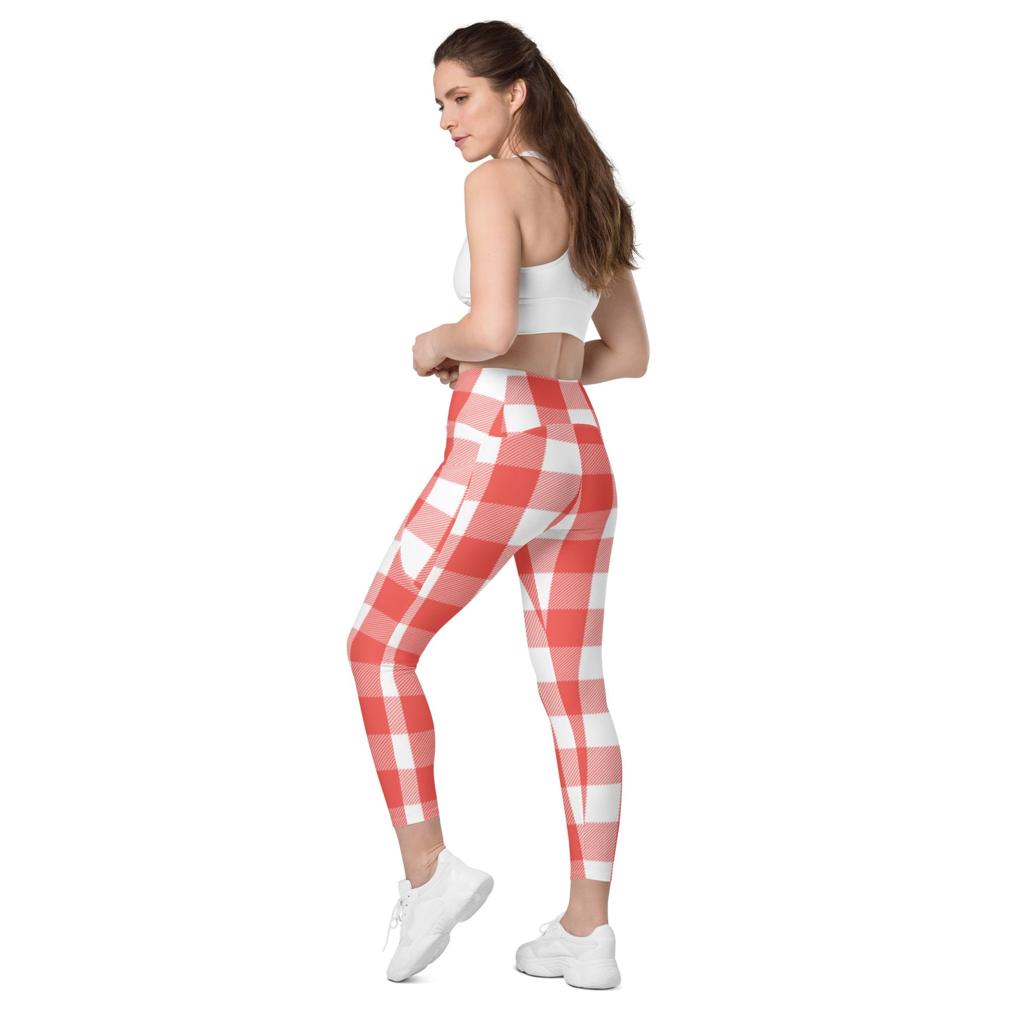 Crossover leggings with pockets