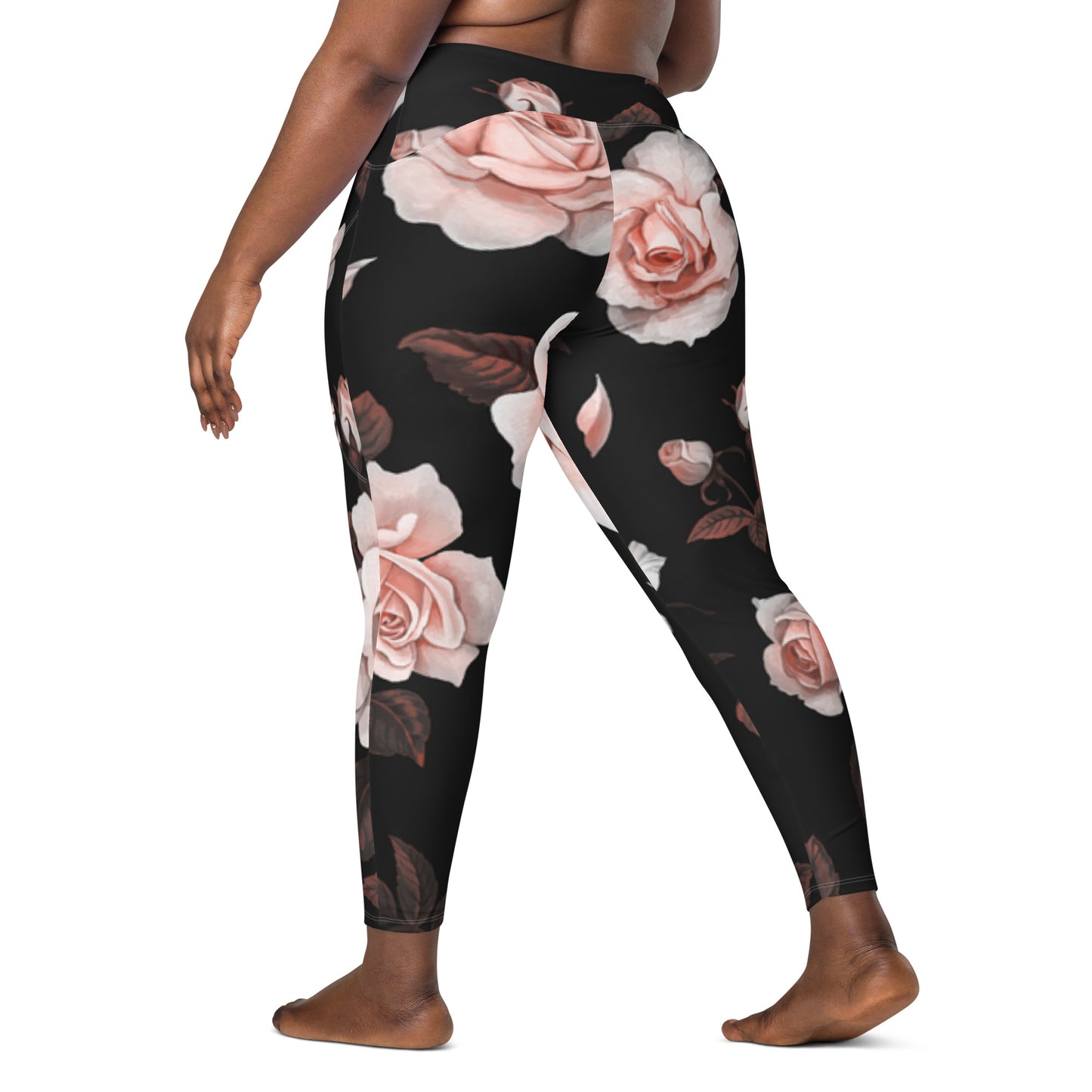 Crossover leggings with pockets