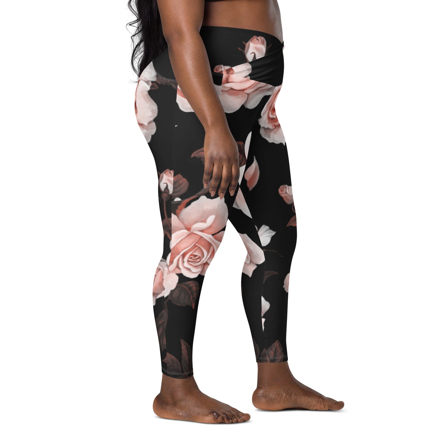 Crossover leggings with pockets