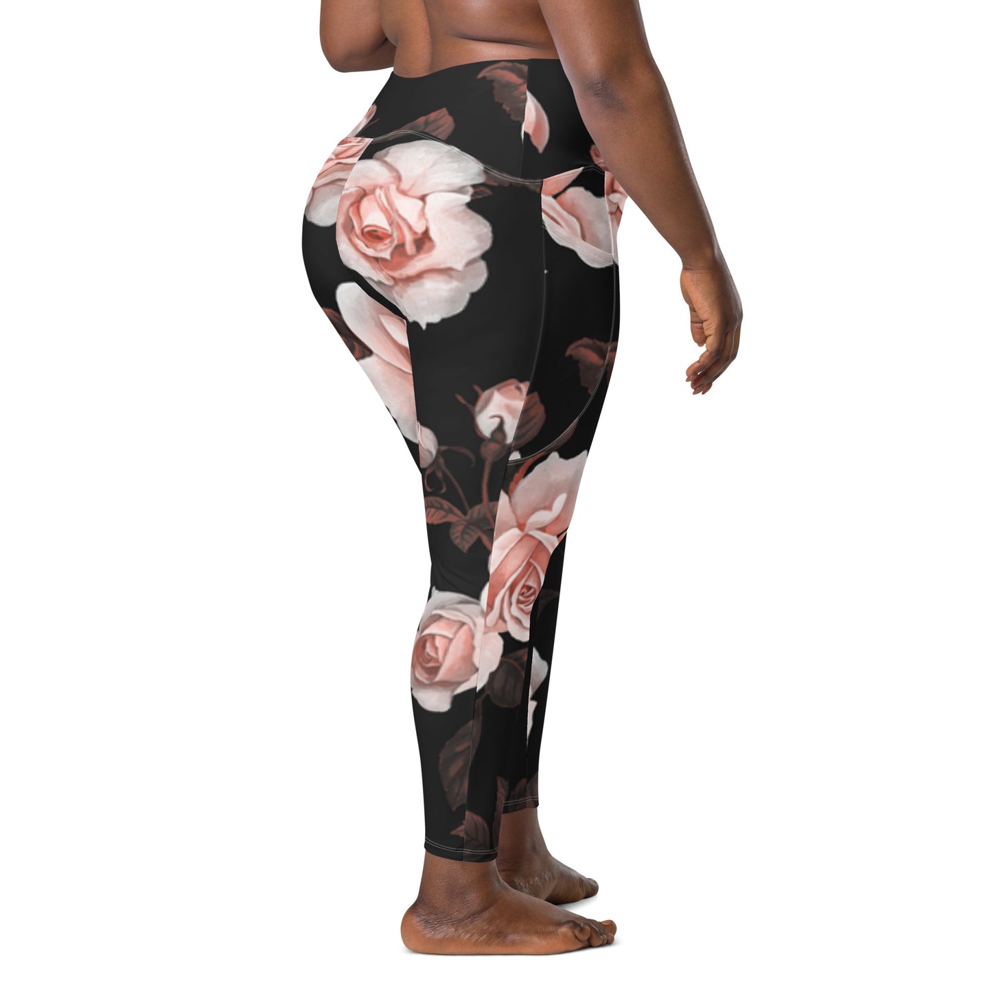 Crossover leggings with pockets