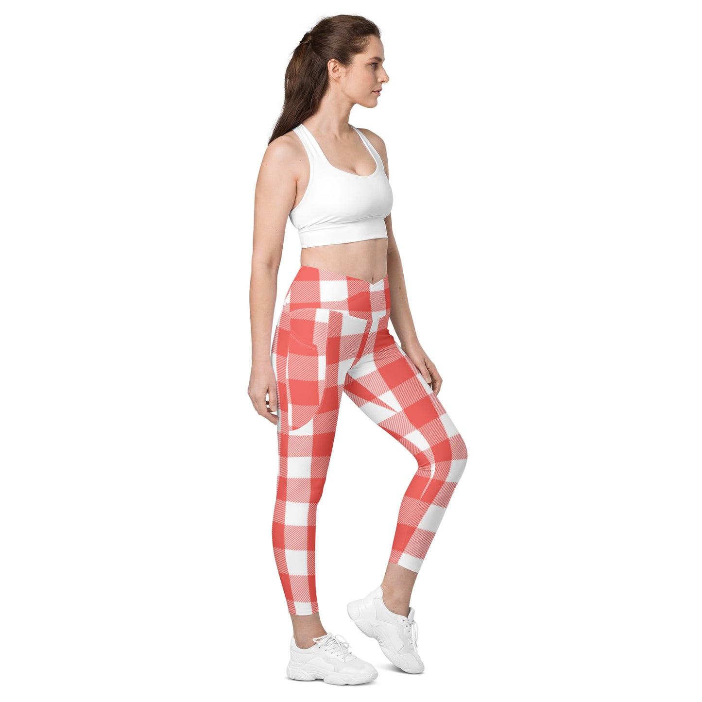 Crossover leggings with pockets