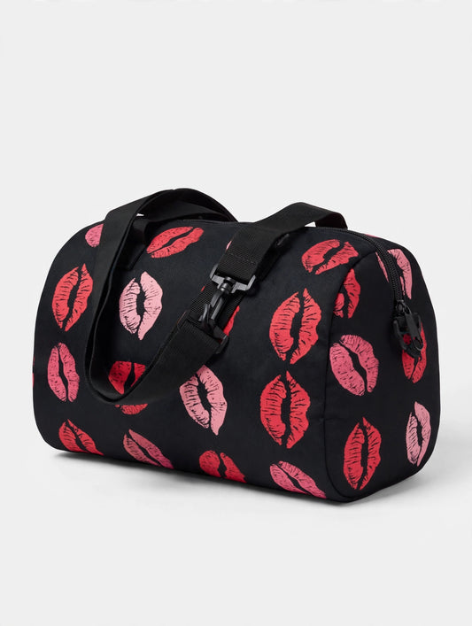 Lip print gym duffel - studio
