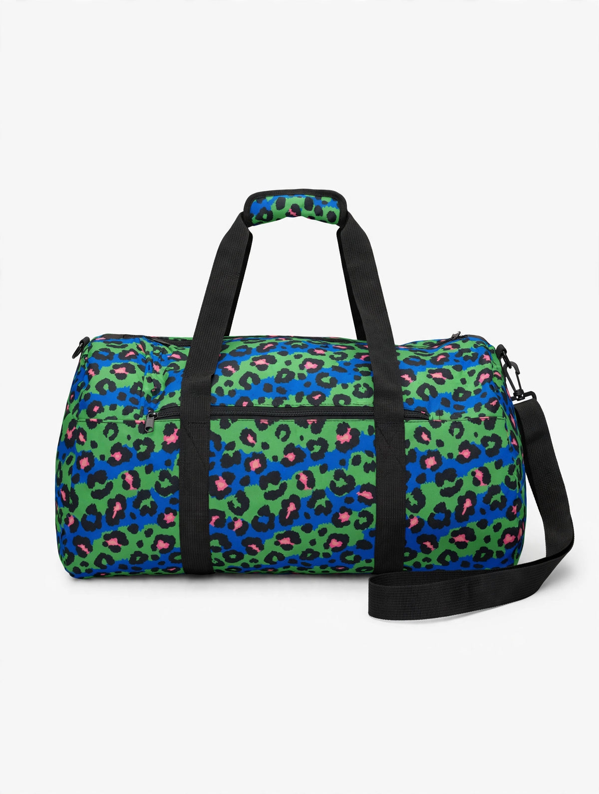 Blue leopard gym duffel - studio