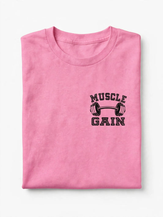 Pink muscle gain tee - studio