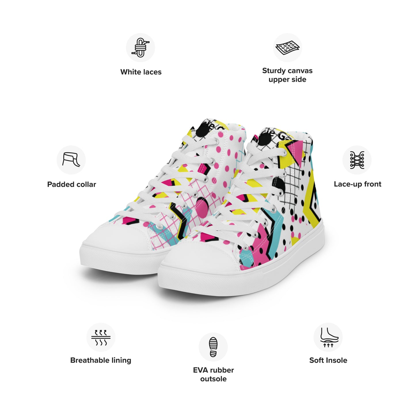 Women’s high top canvas shoes